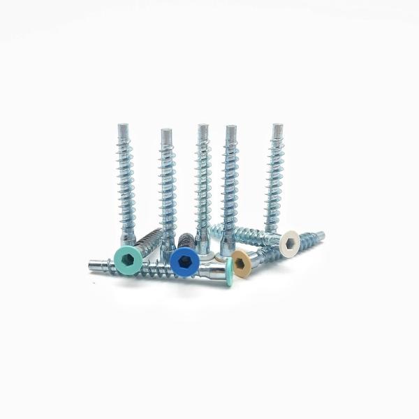 Hexagonal Self Tapping Thread Straight Repair Screws Countersunk Head Wooden