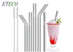 Silver Reusable Stainless Straw For Cocktail Sipping Bars Summer Cool Drinking