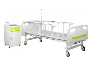 China Hospital Medical Bed 500MM 2 Cranks Manual Crank Hospital Bed Patient Bed factory