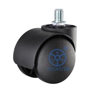 China 50mm Furniture Casters Solid Nylon Chair Wheels With M10x15mm Threaded Stem factory