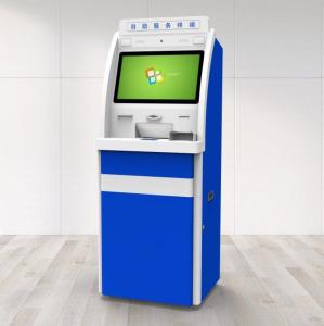 China Indoor Bank Self Service Payment Kiosk with Passport Scanner and Card Dispenser factory