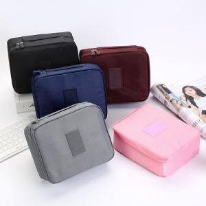 China Wholeslae Custom Pure Color Blank Storage Wash Bag For Cosmetic factory