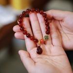 Super Fine Quality Baltic Amber Round Cabochon Beads Bracelet Genuine Loose
