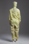 Anti Static Cleanroom ESD coverall yellow color connect with hoods for class