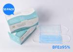 Latex Free Earloop Disposable Surgical Face Mask Comfortable Wearing Skin