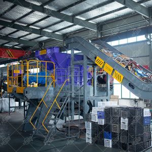 China Xrido Automatic Glass Crusher Waste Shredder Machine 1-10cm Output on sale