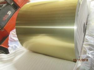 China Golden Epoxy Coated Aluminium Fin Strip For Air Conditioner 0.115mm Different Width factory