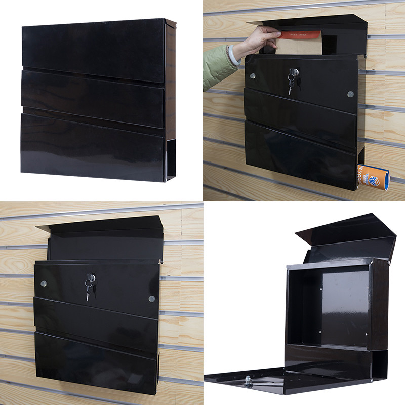 Waterproof Residential Galvanized Metal Mailbox , Outdoor Wall Mounted Post Box