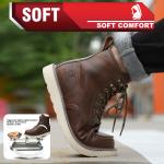 Kevlar Midsole Rubber Work Shoes In Brown Cowhide For Superior Safety Features
