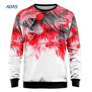 Bulk Crewneck Polyester Sublimation Hoodies Sweatshirt Long Sleeves