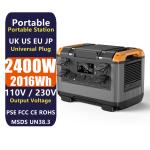 Emergency Outdoor 2400w Power Station with LiFePO4 Battery Type and Fast