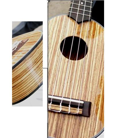 21" professional Ukulele zebrawood solidwood four string guitar high quality