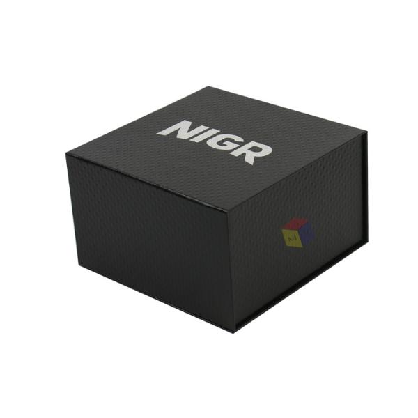 Black Custom Logo Magnetic Close Clothing Gift Fedora Cowboy Hat Box Packaging