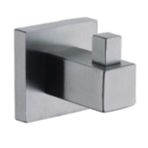 China Stainless Steel 304 Bathroom Brush Wall Mounted Square Robe Hook For exporting factory