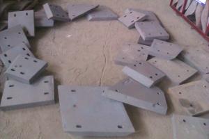 China HRC58 White Iron Metal Mould Castings Hopper Car Block Liners factory