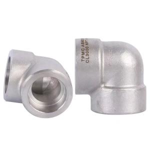 China THREADED WZ ANSI B16.11 Forged Pipe Fittings 45 Degree 90 Degree SW Elbow Socket Weld Bend factory