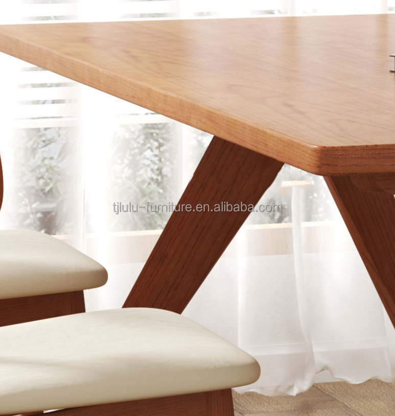 Nordic Direct Home Furniture Solid Wood Rectangular Dining Table for Functional Dining Space