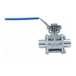Steel SUS304 Sanitary Ball Valves Clamp Three Piece Ball Valve DIN Weld Thread
