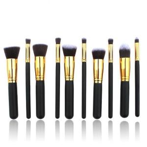 China WhiteSilver Color Professional Cosmetic Brush Set 10 Piece/Set factory