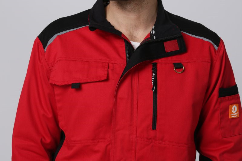 35% Cotton Zip Up Work Jacket , 250gsm Outdoor Work Jacket Mens