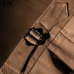 Slim Fit Pure Cotton Trousers with Parisian Button Detail and Zipper Fly Closure