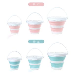 Compact Foldable Plastic Bucket Lightweight and Space-saving Water Storage