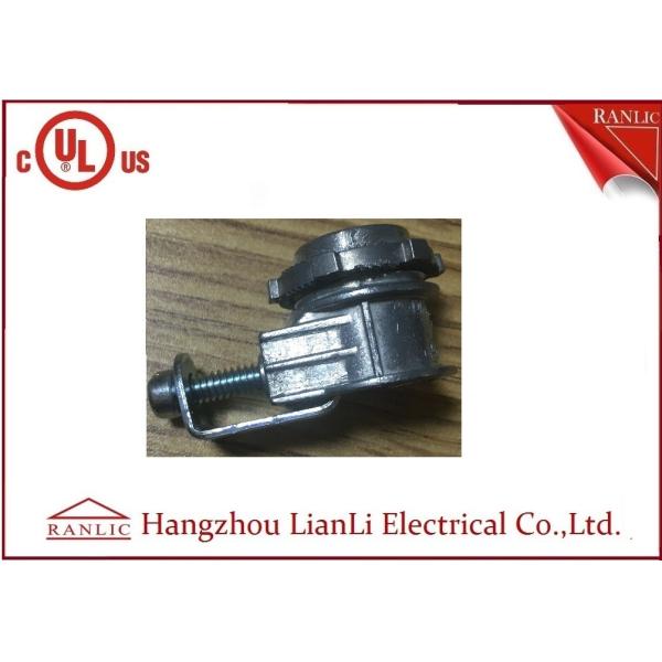 China Grey Galvanized Saddle Connector 3/8" 1/2" for Metallic Flexible Conduit UL CUL listed factory