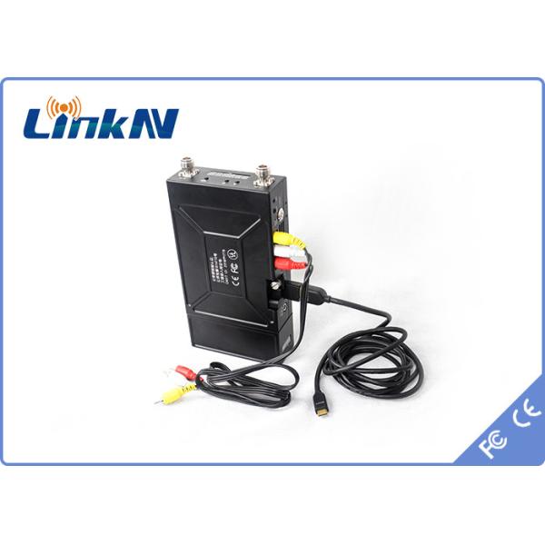China Police Manpack Video Transmitter COFDM QPSK HDMI & CVBS H.264 Low Delay AES256 Encryption factory