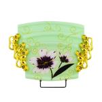 32cmx20cm Restaurant Custom Art Painted Glass Compote