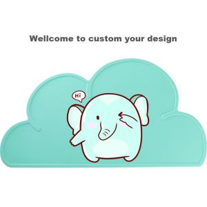 Anti Overflow Washable Reusable Silicone Food Placemat Baby Thick Silicone