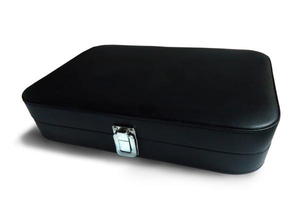 Racket Storage Table Tennis Case Cover Black PVC 30 X 21 X 6cm With Sponge