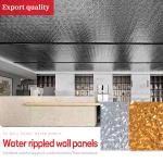 Square PVC Coated Water Ripple Panel Bamboo Fiber Wall Panels