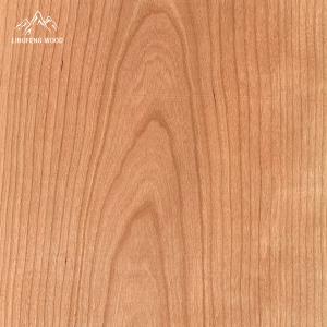 China Cherry Wood Veneer | Crown cut | 0.45mm | LINGFENG factory