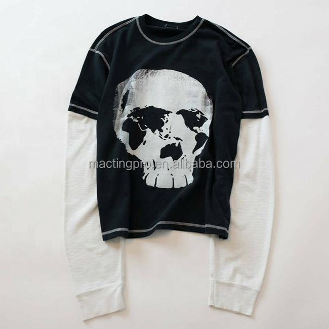 Support Customized Logo Embroidery Applique Patch Boxy Cropped Graphic T-Shirt for Men