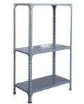 Adjustable Slotted Angle Iron Shelf , Light Duty Metal Shelving Racking