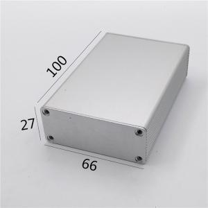 China Sanded Sliver 66*27*100mm Aluminum Protective Casing For PCB Fitting factory