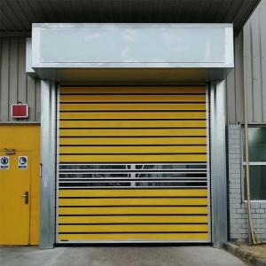 China Steel Sandwich Workshop Security Doors , Construction Roll Up Metal Doors factory