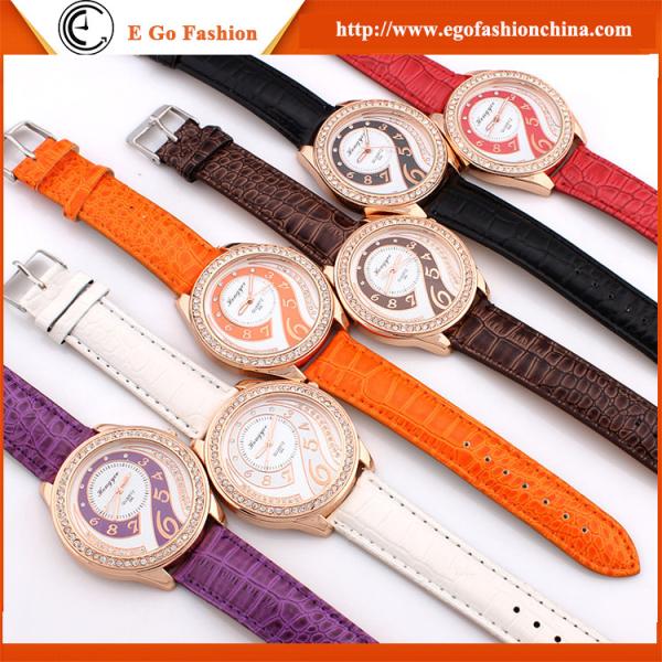 HY01 6 Colors Woman Watches PU Leather Watch Quartz Analog Watches Luxury Dress