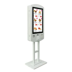China Double Sided Self-Service Payment Terminal Kiosk With QR Scanner POS Brackets Printer on sale