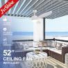 Buy cheap 3 Plastic Blades White LED Ceiling Fan , Waterproof Ceiling Fan With Light DC from wholesalers