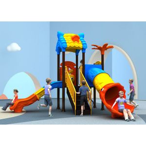 Residential Kids Playground Slide 1048cm Antistatic Anticrack