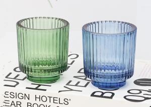 China Purple Blue Empty Customized Services Candle Glass Jar for Candles factory