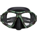 Camouflage Freediving Goggles Silicone Skirt Tempered Glass Snorkel Mask