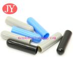 plastic glossy black color plastic shoelace head end cap shoelace tips