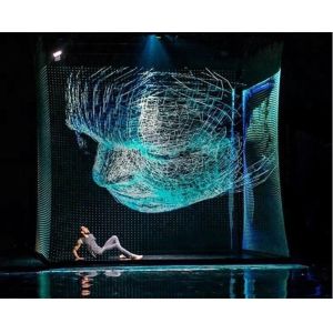 China Length 50m 3D Holographic Projection Screen Transparent Holoflex on sale