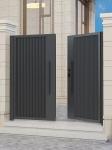 Outside Decoration Black Entrance Double Stainless Steel Door Wrought Iron