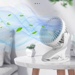 HEBRONFAN Personal Fan With Clip Matte Finish Adjustable Tilt