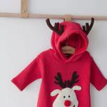 Baby Girls boys Christmas romper infant long sleeve deer jumpsuit for christmas