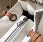 Women Customized Reusable Bags Canvas Tote Bag 10oz With Leather Handles