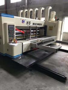 China Rotary Stacker Printer Slotter Die Cutter Machine 4 Color Flexo Printing factory